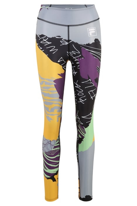 ALLOVER PRINT LEGGINGS YELLOW / BLACK / GREY 4