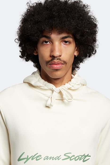 SCRIPT HOODED SWEATSHIRT VANILLA ICE/ MOLLY'S GREEN 5