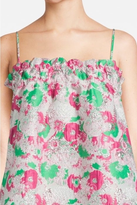 3D JACQUARD STRAP DRESS SUGAR PLUM 4