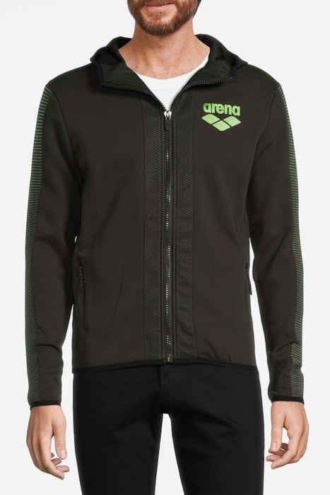 MAN HOODIE FULL ZIP A-AFM816W22 PEAT 19-0508 TPG 1