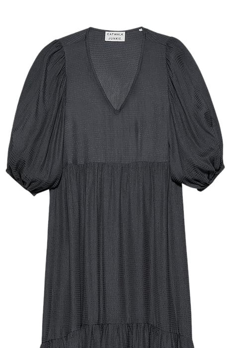 TIERED MAXI DRESS DARK GREY 2