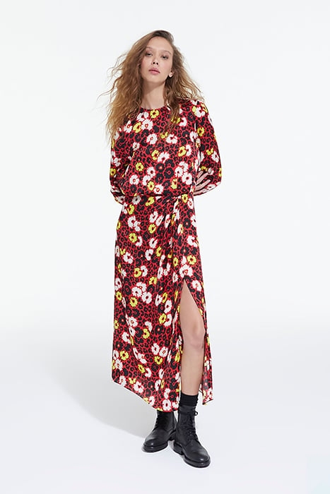 ROBE LONGUE WILD BLOSSOM RED / YELLOW 1