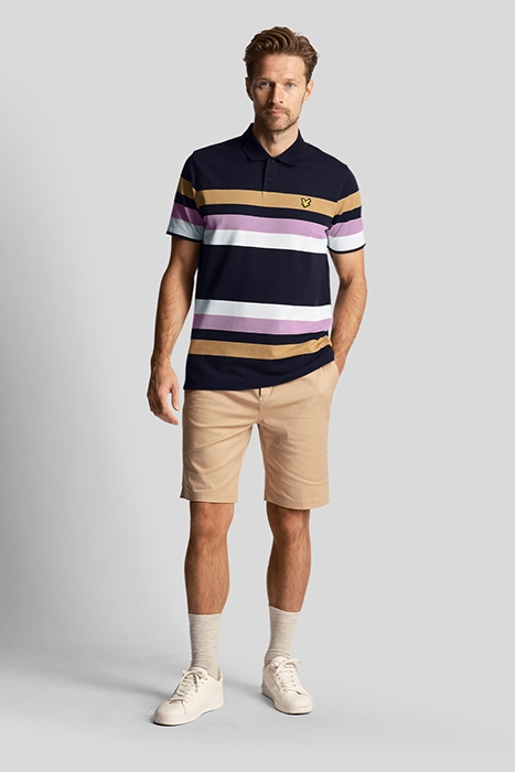 TEAM STRIPED POLO DARK NAVY 2