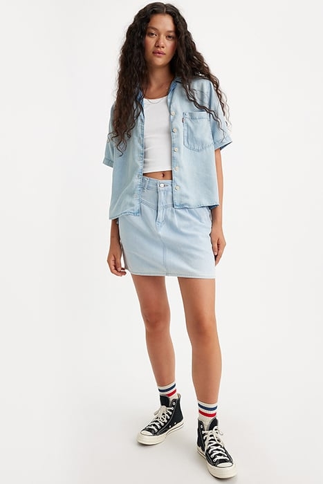 FEATHERWEIGHT DENIM SKIRT BLUE 6