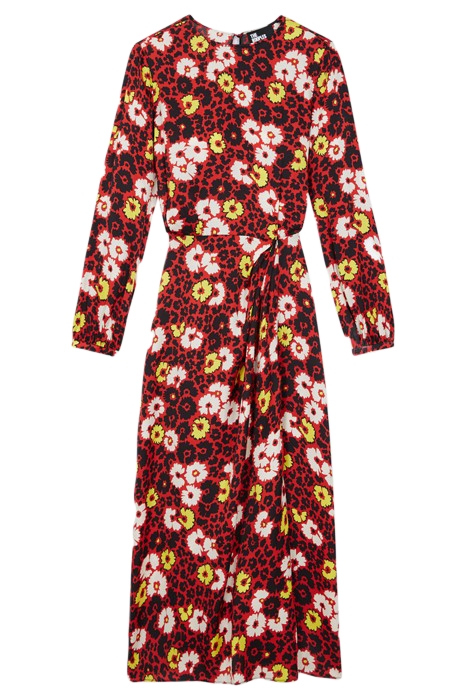 ROBE LONGUE WILD BLOSSOM RED / YELLOW 3