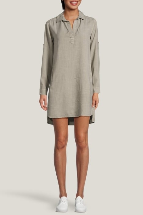 LONG SLEEVE A-LINE DRESS SOFT ARMY 1