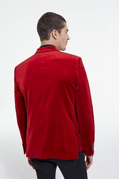VESTE VELOURS CROISEE RED 2