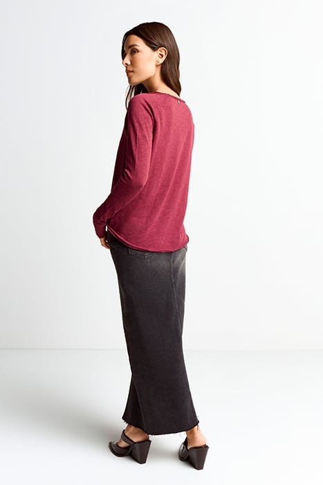 ORGANIC HEAVY JERSEY LONGSLEEVE RUBY RED 2