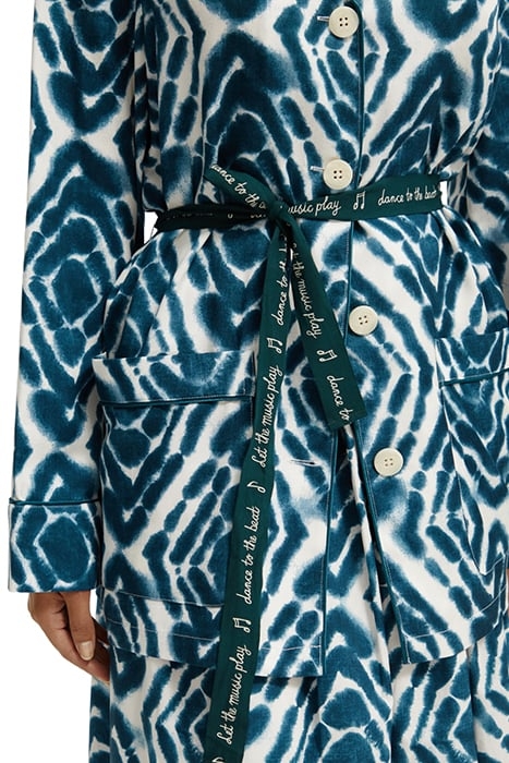 PYJAMA LOOSE FIT BLAZER DISCO TIE DYE BOTTLE GREEN 6