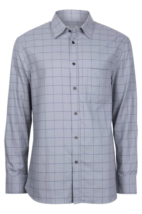 M. ROB CHECK SHIRT LIGHT GREY 1
