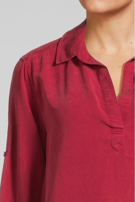 LONG SLEEVE A-LINE DRESS RUBY RED 4