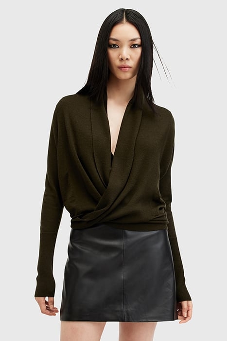 WASSON PIRATE CARDIG TARMAC GREEN 1