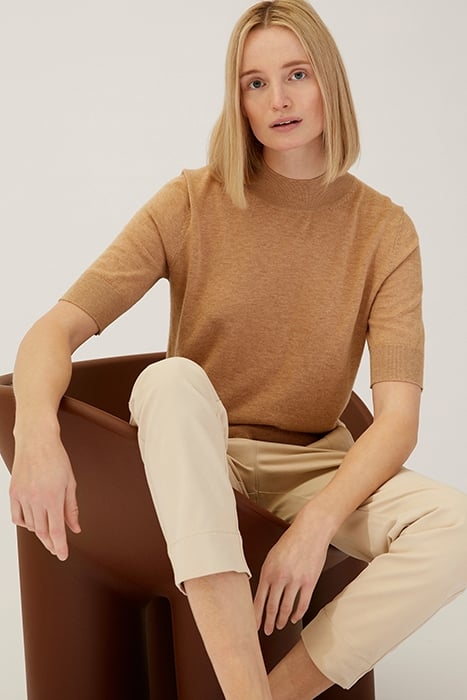 COTTON MERINO TOP CAMEL 5
