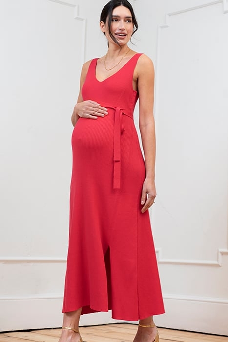 MATERNITY FIT & FLARE DRESS PINK 6