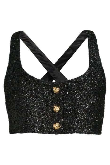 SPARKLE CROPPED TOP BLACK 3