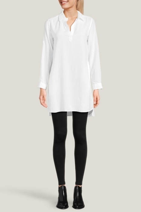 LONG SLEEVE A-LINE DRESS WHITE 1