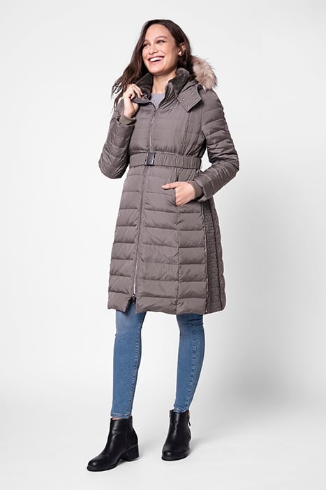 DOWN FILL MATERNITY COAT TAUPE 3