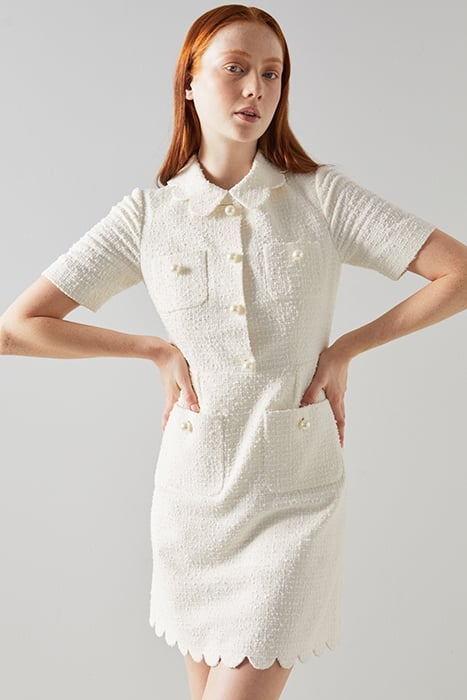 DR VENETIA TWEED SCALLOP CREAM 6