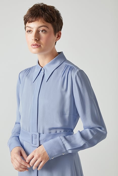 DR KATE CREPE SHIRTDRESS LIGHT BLUE 4