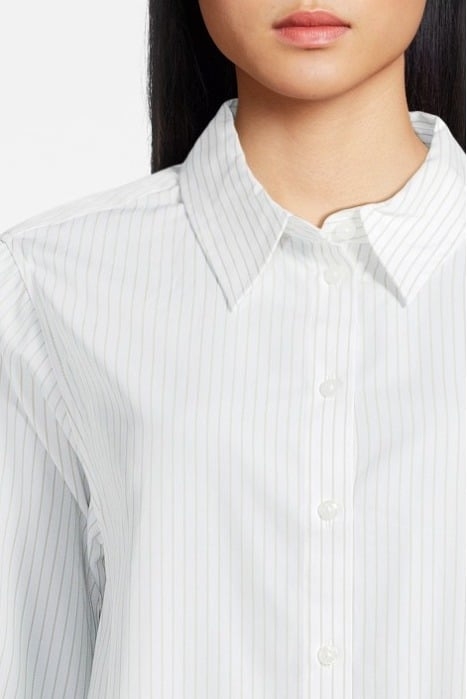 POLLY STRIPE SHIRT SAGE/WHITE - OUTLET PRICE 4