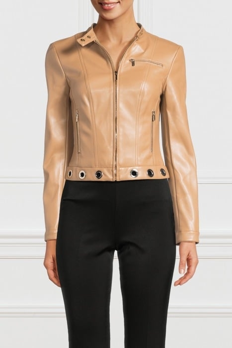 RORY BIKER JACKET SAHARA TRIP LEATHER & MULTI 1