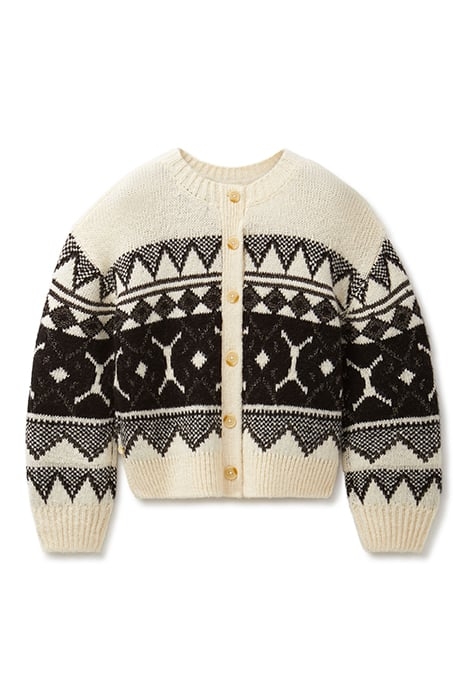 SWEATER CARDIGAN EGGNOG/CHAMPAGNE 3