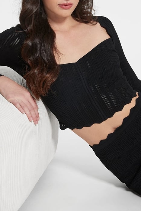 GUESS ECO LS POINTELLE ANJELA JET BLACK A996 8