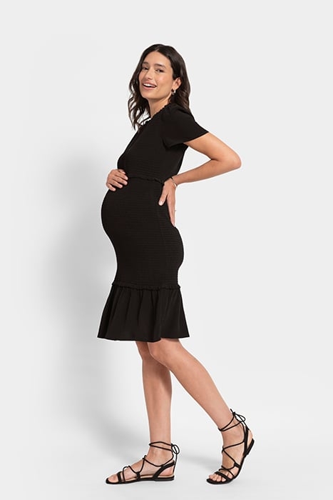 MATERNITY MINI DRESS BLACK 3