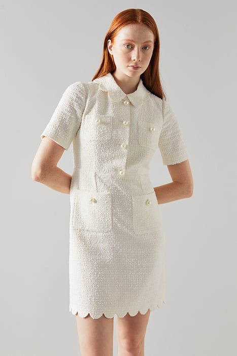 DR VENETIA TWEED SCALLOP CREAM 1