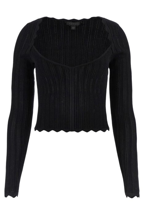 GUESS ECO LS POINTELLE ANJELA JET BLACK A996 4