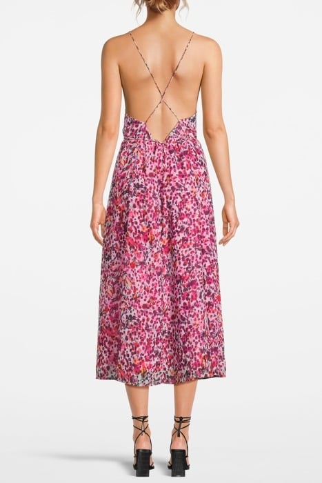 PENNY STRAPPY DRESS PINK PRINT - OUTLET PRICE 2