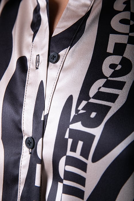 TALIA ZEBRA OVERSIZED BOYFRIEND BLOUSE SAND 5