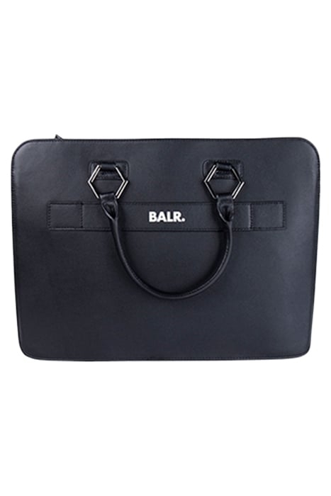 UNISEX SORRENTO LEATHER BRIEFCASE JET BLACK 2