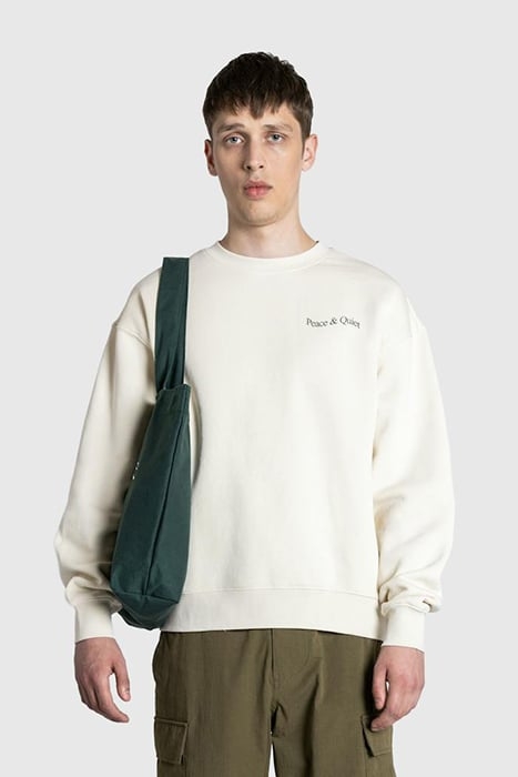 MUSEUM OF PEACE & QUIET – WORDMARK CREWNECK BONE 1