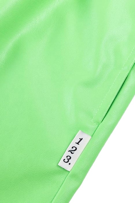 ABC. – FAUX LEATHER WORK SHORTS GREEN 3