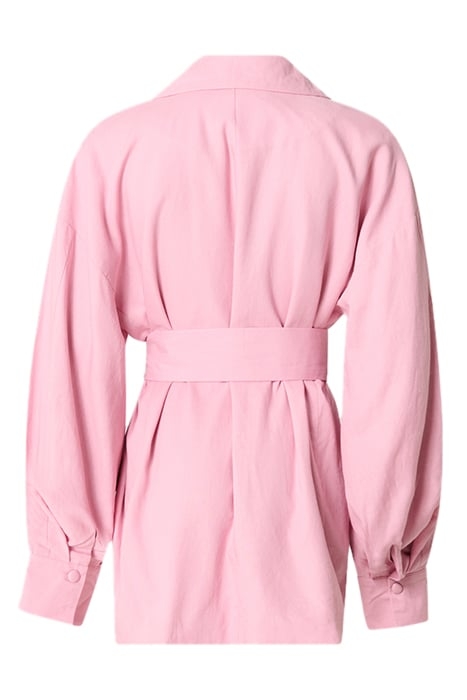 LA-SBLINEN BELTED BLAZER PINK 5
