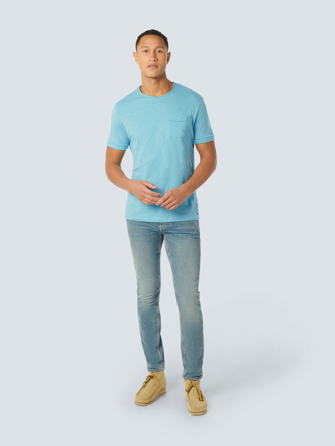 T-SHIRT CREWNECK SLUB AQUA 3