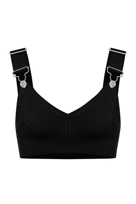 CROP TOP WITH STRAPS BLACK 3