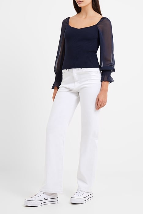 MAIA KRISTA CREPE MIX JUMPER BLUE 2