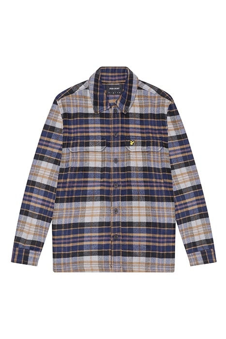 CHECK FLANNEL OVERSHIRT DARK NAVY/ CHALK 4