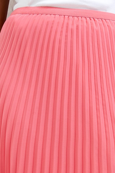 PLEATED SOLID MIDI SKIRT RED 3
