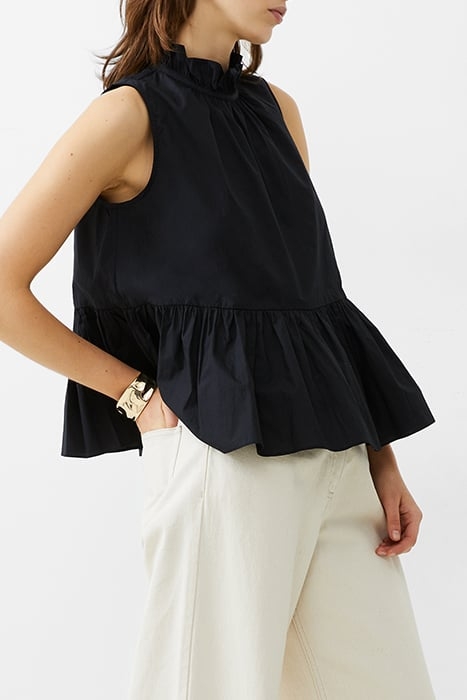 FRENCH CONNECTION RHODES POPLIN SHIRT BLACKOUT 4