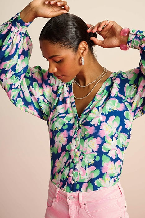 BLOUSE - LILIES BLUE 5