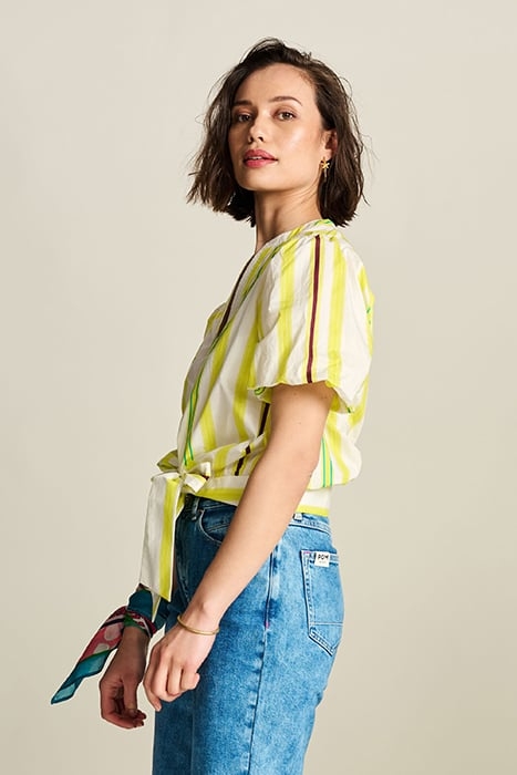 BLOUSE - STRIPED LEMON YELLOW 4