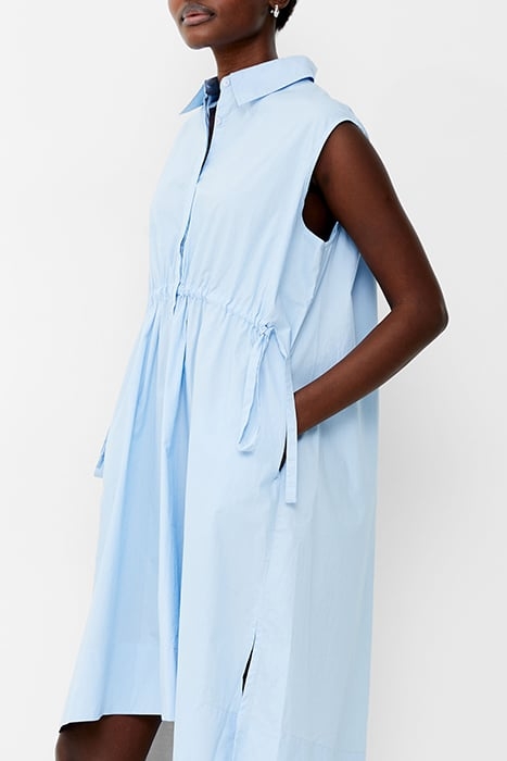 FRENCH CONNECTION RHODES POPLIN SHIRT DRESS CASHMERE BLUE 4