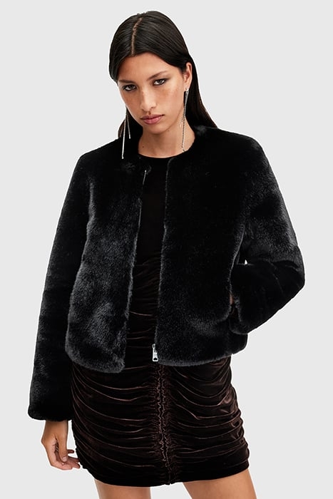 FLORENCE FUR COAT BLACK 1