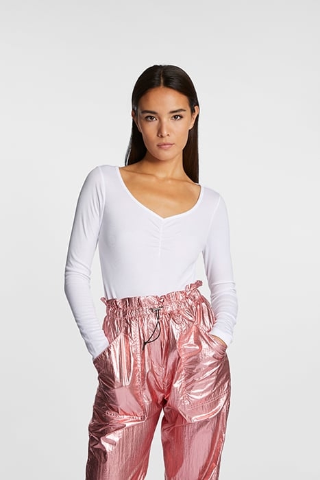 LONGSLEEVE WITH GATHERING WHITE 1