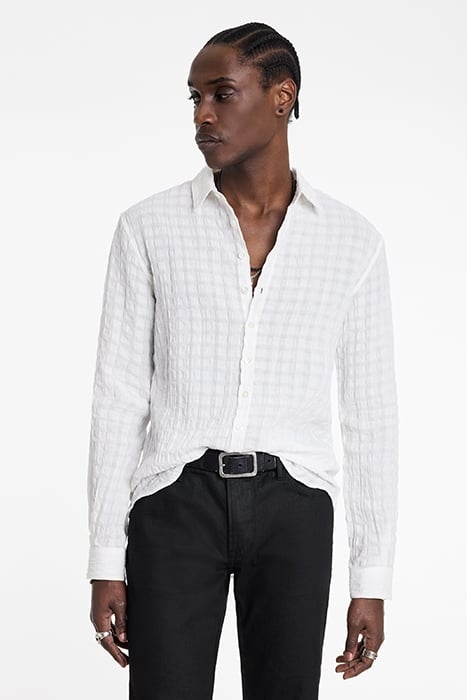 MULTI BUTTON SLIM FIT SHIRT WHITE 1
