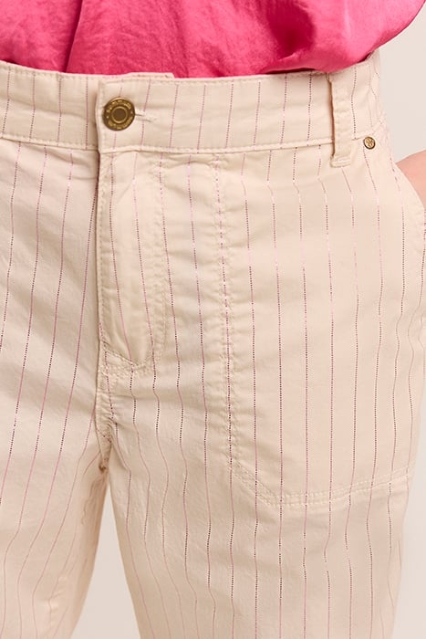 LOOSE PANT METALLIC DOT STRETCH TWILL IVORY 3