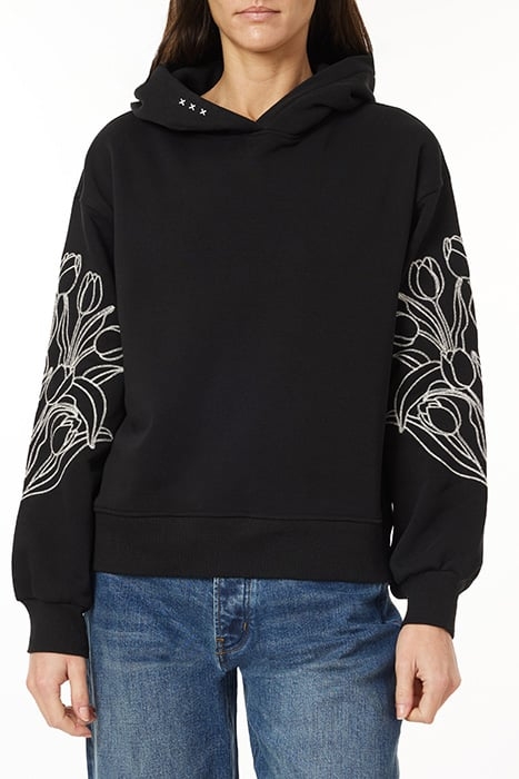 CLASSIC HOODIE BLACK NIGHT TULIPS 1